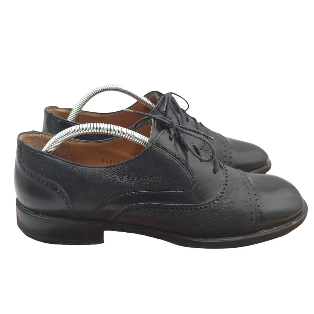 Miguel Angel Oxfords Shoes Mens Size‎ 10 M Black Leather Cap Toe Made in Spain